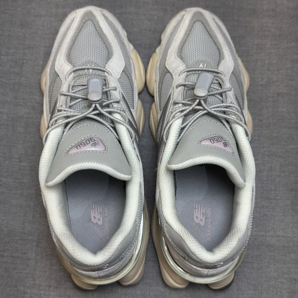 New Balance 9060 Grey Grey Pink Lifestyle Sneakers U9060GM Mens 8 Womens 9.5